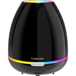 360 Scent Diffuser for Bedroom with 300 ML Wide Water Tank 7 Colors LED Light 20H Quiet Running Time Essential Oil Diffusers for Home Humidifiers for Living Room with Auto Off (Black)